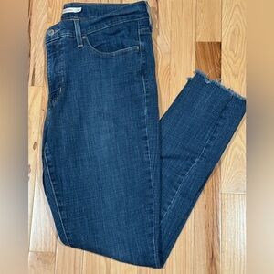 Levi's Dark Blue Ankle Jeans